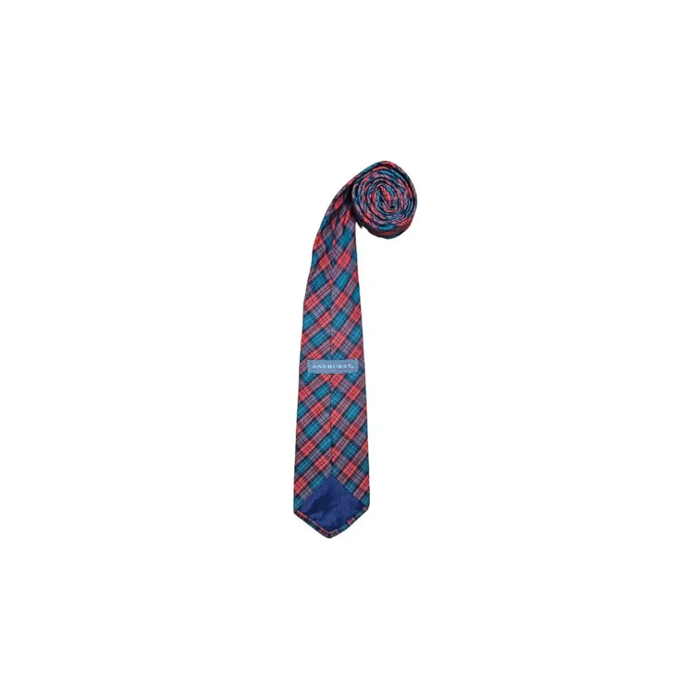 Vintage Andhurst Boy's Red and Green Checkered Tievvvvvvvvvvvvvvvvvvvvvvvvvvvvvv